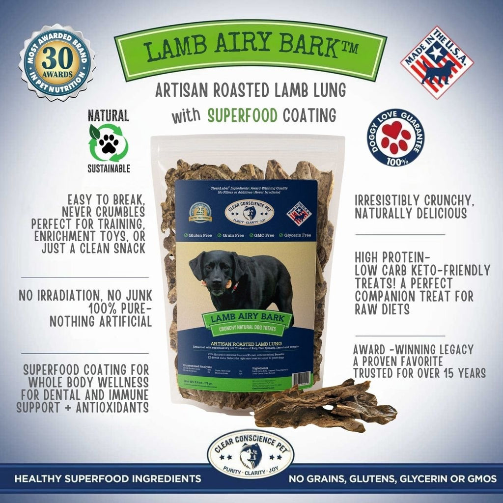 Lamb Airy Bark™ Dog Treats - Clear Conscience Pet