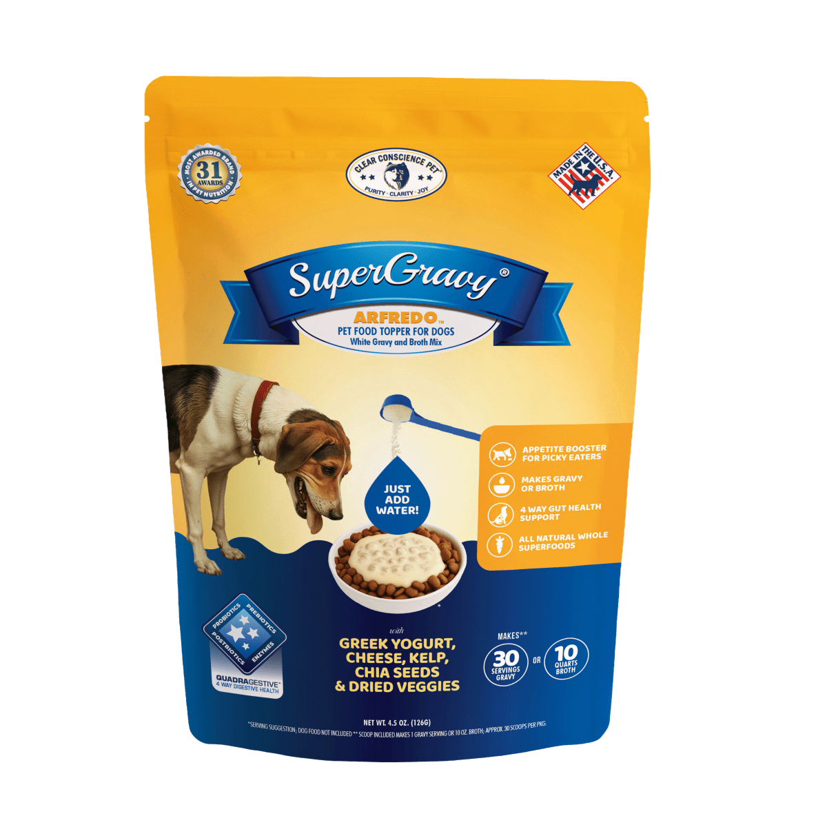SuperGravy® Arfredo™ Dog Food Topper Gravy Broth Mix – Clear