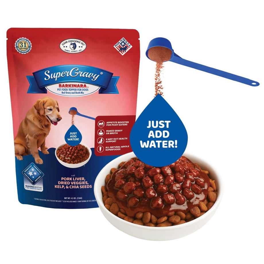 SuperGravy® Barkinara™ Dog Food Topper Gravy & Broth Mix – Clear