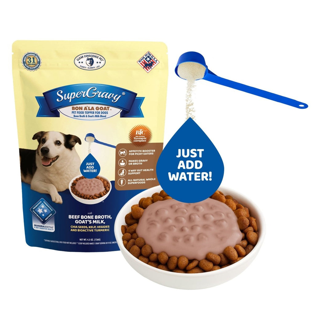SuperGravy® Bon A’ La Goat™ Dog Food Topper Gravy & Broth Mix - Clear Conscience Pet