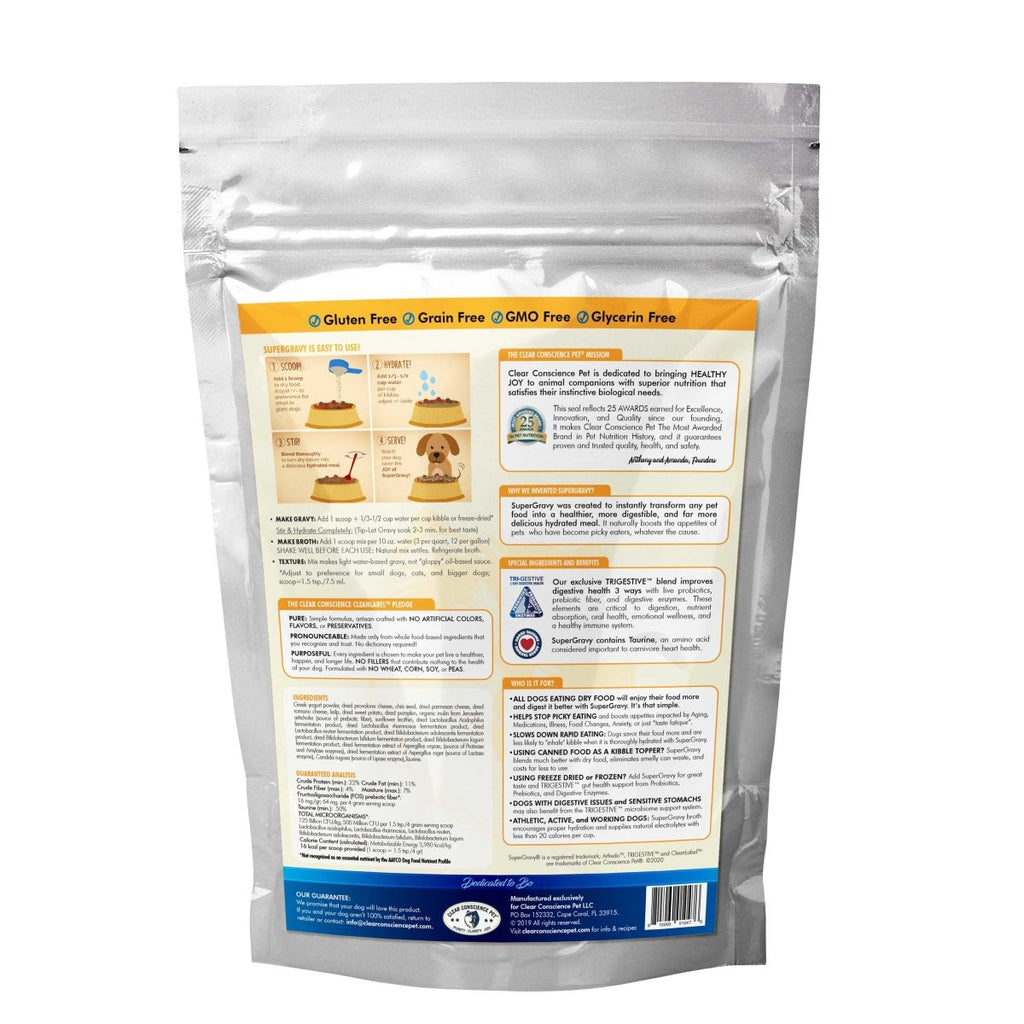SuperGravy® Arfredo™ Dog Food Topper Gravy & Broth Mix - Clear Conscience Pet