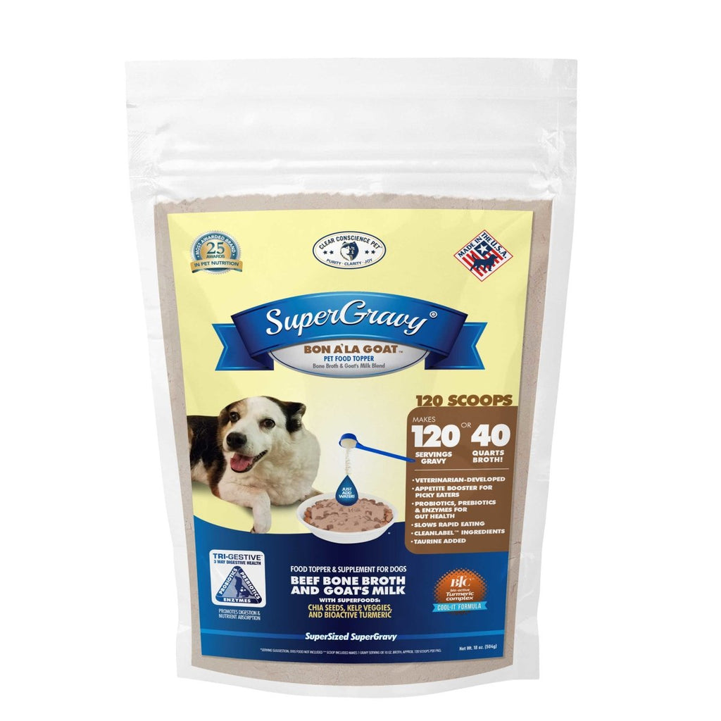 SuperGravy® Bon A’ La Goat™ Dog Food Topper Gravy & Broth Mix - Clear Conscience Pet